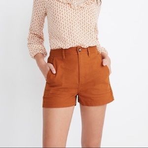 Madewell Camp Shorts Burnt Sienna
